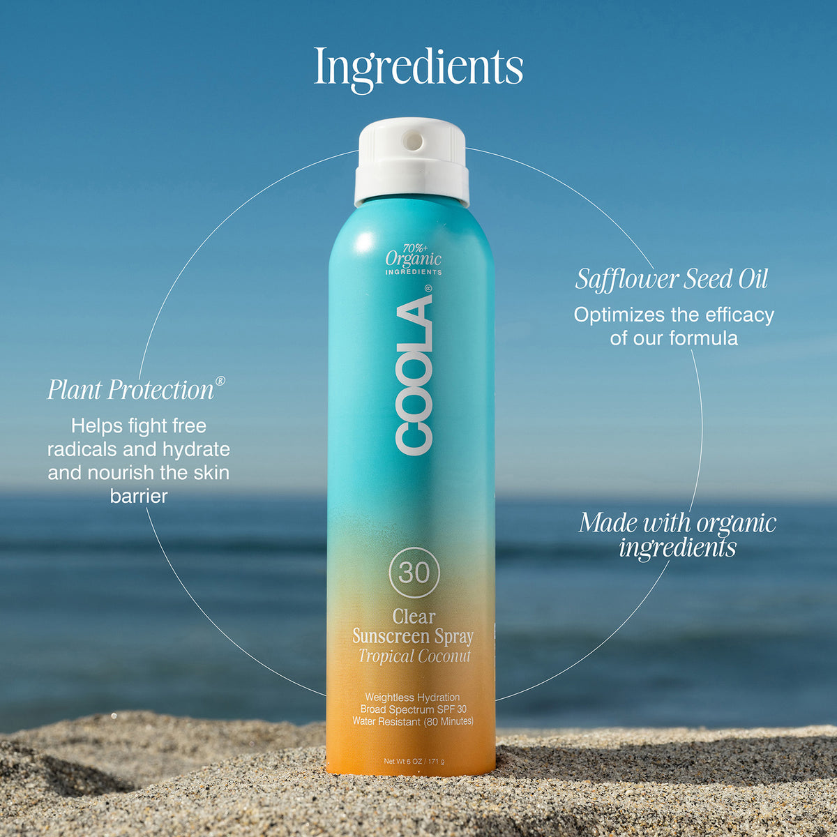 COOLA Classic Body Spray Tropical Coconut Spf 30