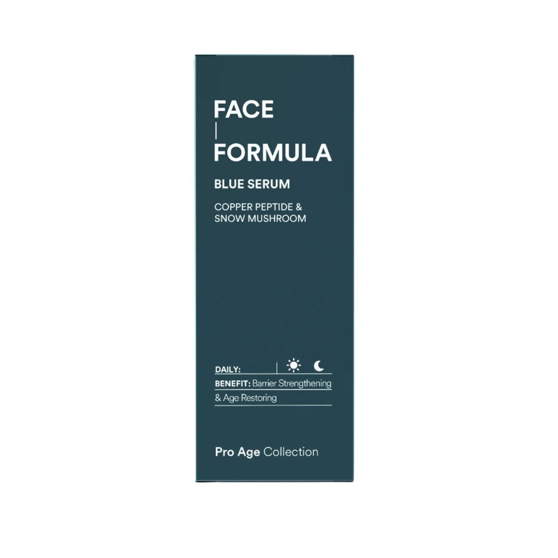 Face Formula Blue Serum emballasje