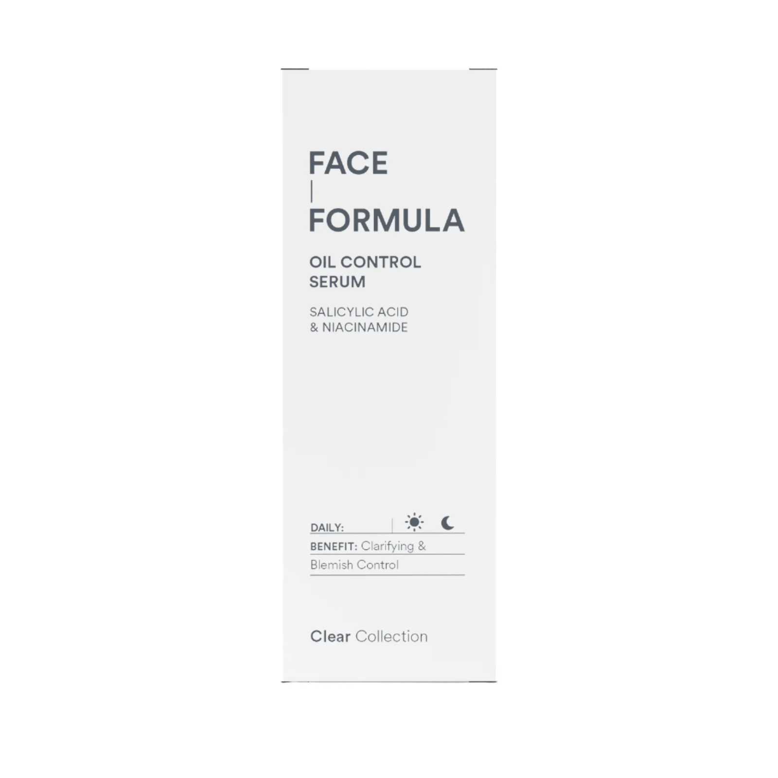 Face Formula Oil Control Serum emballasje