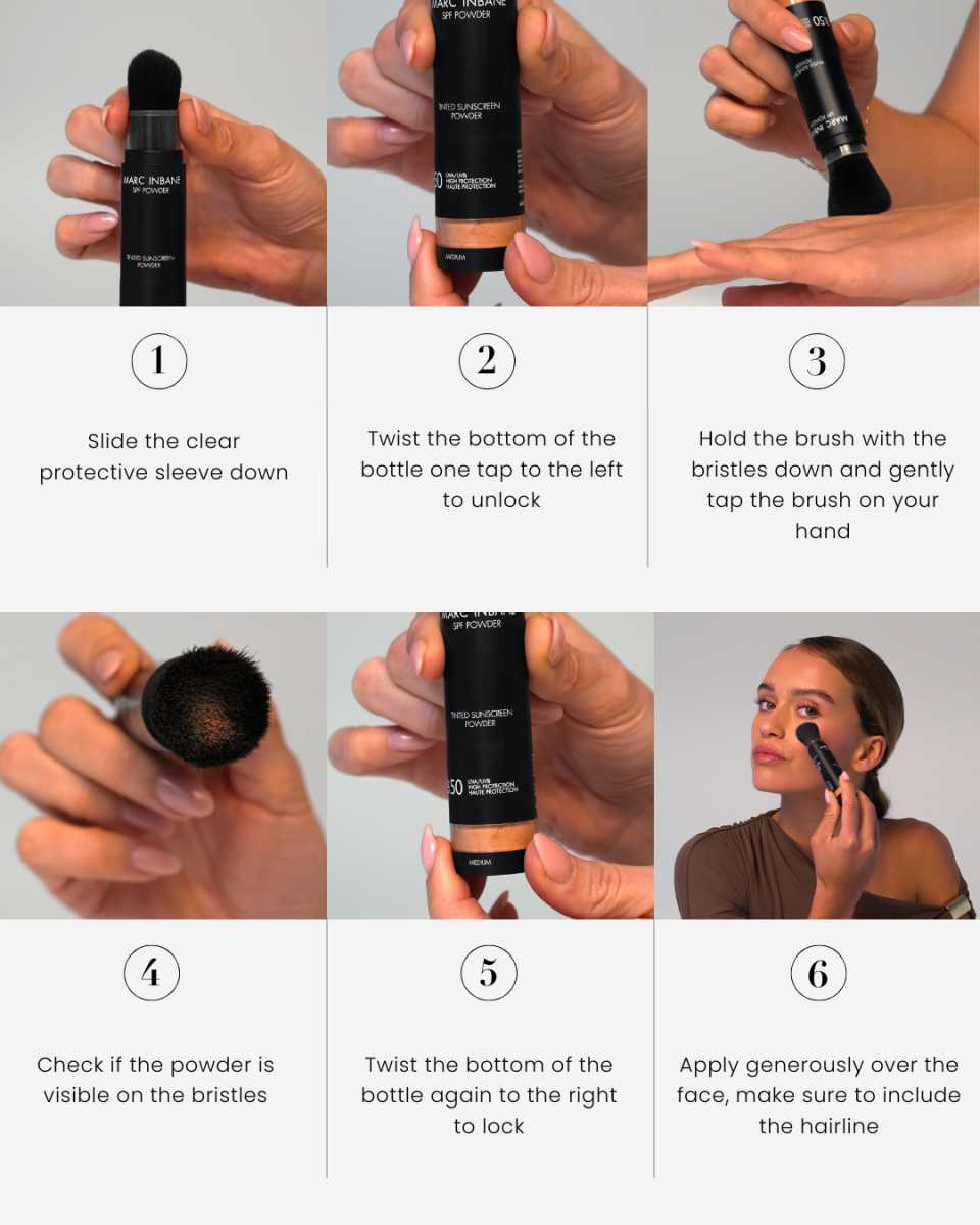 Marc Inbane Tinted SPF 50 Powder Brush