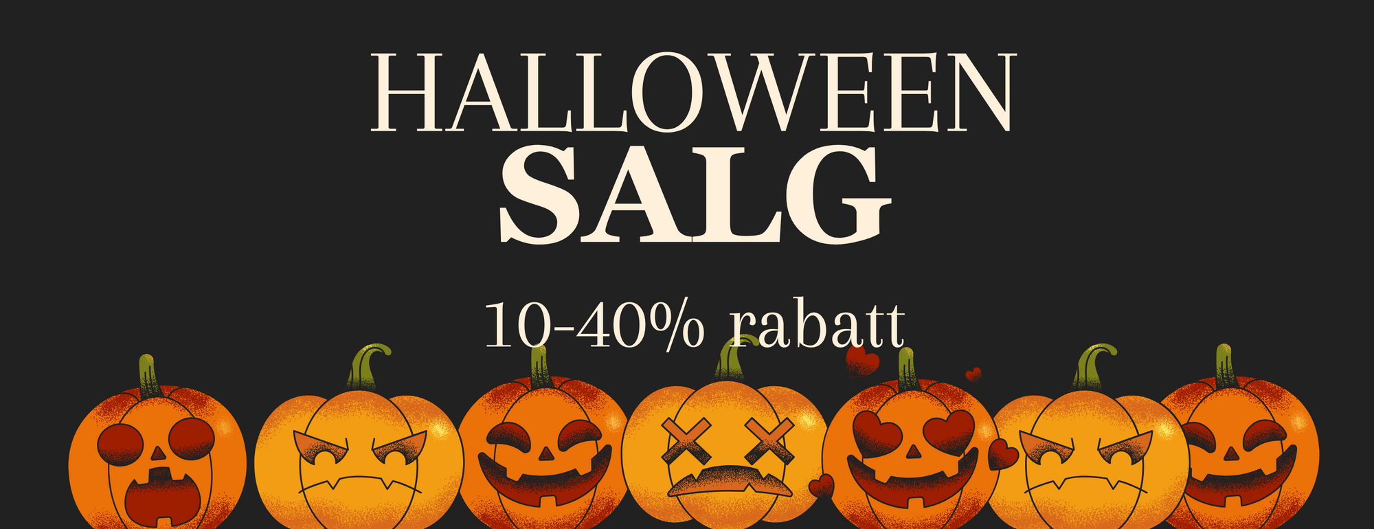 Halloweensalg Hudbutikk.no