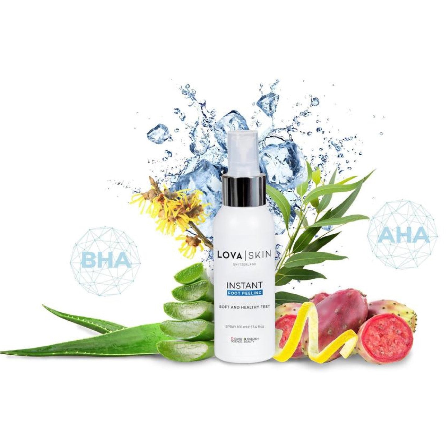 Lova skin instant foot peeling spray bottle