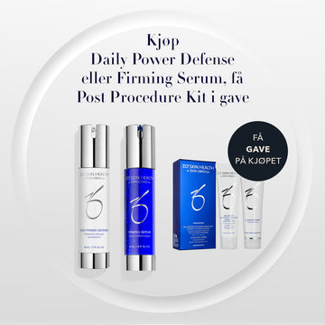 ZO KAMPANJE - Kjøp Daily Power Defenseeller Firming Serum, få Post Procedure Kit i gave.