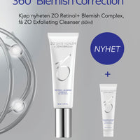 ZO Nyhetskampanje. Kjøp Retinol + Blemish Complex. Få gratis Exfoliating Cleanser 60 ml