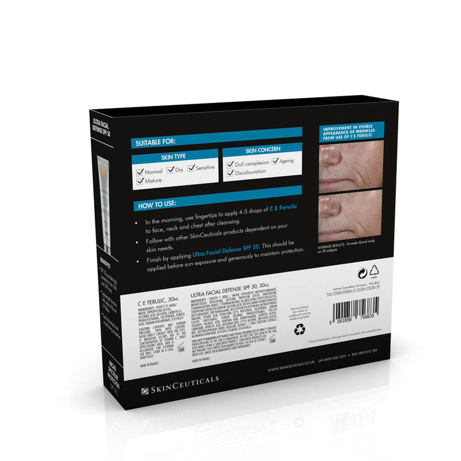 SkinCeuticals Double Defence C E Ferulic Kit for Dry + Ageing Skin baksiden